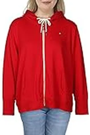 Tommy Hilfiger Dam kontrastdragkedja huvtröja, , XS