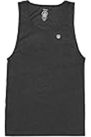 Volcom Solid Tank T-shirt för män, mörk svart ljung-ny, Large, , L