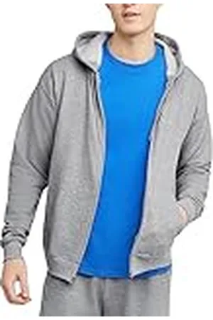 Hanes EcoSmart herrtröja i fleece, hel dragkedja, huvtröja, sweatshirt, , S