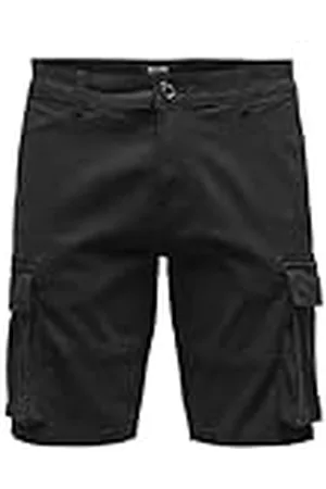 Only & Sons ONLY&SONS men cargo shorts pants casual summer trousers knee-length leisure trousers, Color: , Size:M