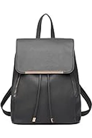MISS LULÙ Damryggsäckar casual dagryggsäckar medium med dragsko PU läder lätt, , M, Retro