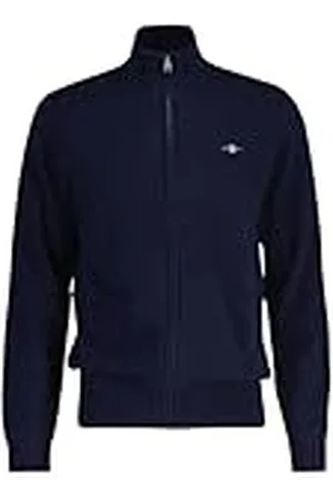 GANT Extrafin lammull dragkedja cardigan, , S