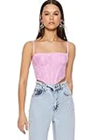 Trendyol Dam Glam monterad fyrkantig krage vävd bustier, , 34, , 32 SE