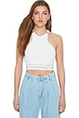 Trendyol Kvinnor Design Anpassad Basic Halterneck Stickad Bustier, , 32