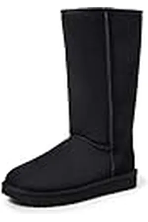 UGG Klassiska höga skjuvningsstövlar för kvinnor, Black, 40 EU