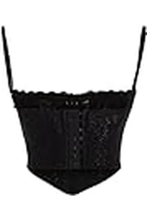 Trendyol Dam Glam Crop Sweetheart Stickad Bustier, , 62 SE