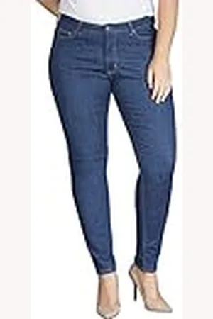 Dickies Dam perfekt form denim jeans – skinny stretch plus size, Stengods indigoblå, 48 SE