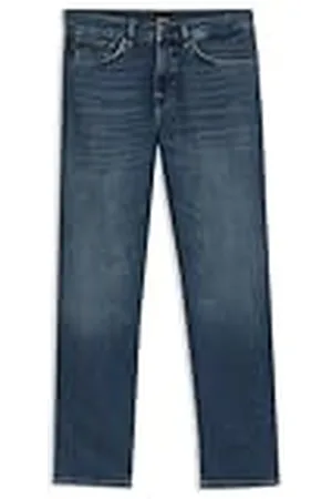 HUGO BOSS Herr Re.Maine BC-C Maine medelblå regular fit jeans gjorda av bekväm stretch denim, , 30W / 34L