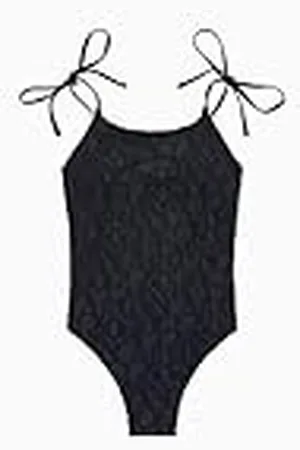Emporio Armani Kvinna 3D fet logotyp One Piece baddräkt svart M, , M