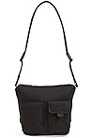 Vera Bradley Dam användbar hink crossbody handväska, svart-återvunnen bomull, en storlek