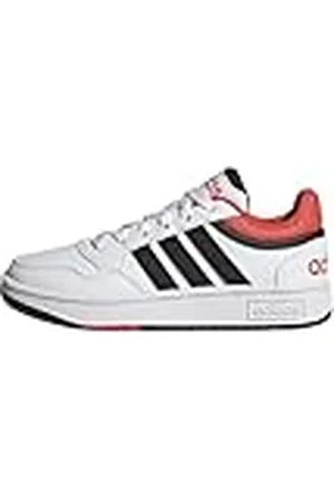 adidas Unisex barn hoops skor sneakers, Ftwr White Core Black Bright Red, 40 EU