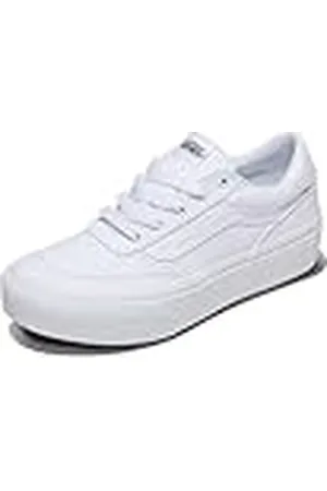 Vans Kvinnors Brooklyn LS Platform sneakers, Canvas vit/vit, 7 UK, , 40.5 EU