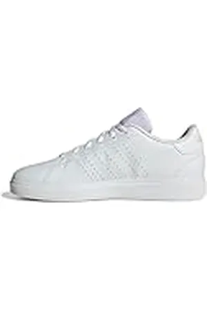 adidas Unisex barn Advantage Base 2.0 skor junior icke-fotboll låg, Ftwr vit Ftwr vit grå en, 37 1/3 EU