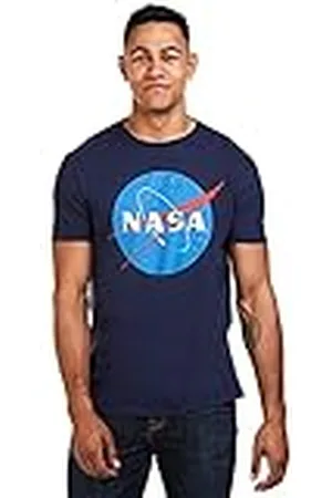 Nasa Herr cirkel logotyp t-shirt, blå (marinblå), L UK, Blå (marinblå, L