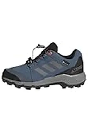 adidas Unisex – Barn Terrex GORE-TEX Hiking Shoes Kids, Wonder Steel/Grey Three/Semi Impact Orange, 31 1/2 EU