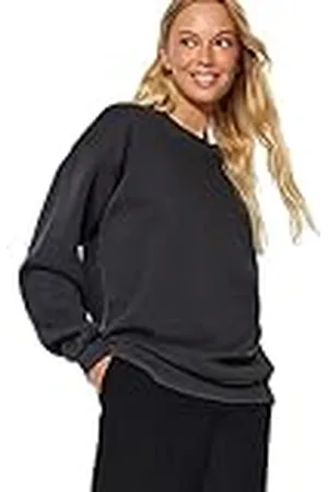 Trendyol Kvinnor överdimensionerad enkel huva stickad tröja, , XL