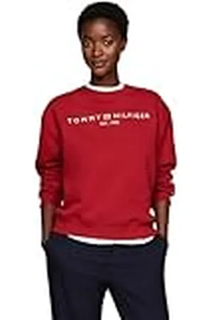 Tommy Hilfiger Dam MDRN REG CORP LOGO C-NK SWTSHRT WW0WW39791 pullover tröja, mörk magma, XL, , XL
