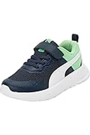 PUMA Unisex Baby Evolve Run Mesh Ac+ Inf sneakers, Mörk natt vit sommar grön, 22 EU