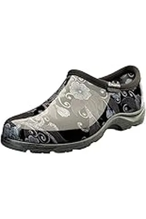 Sloggers Vattentät trädgårdssko för kvinnor – utomhus slip-on regn och trädgårdstofflor med premium komfort innersula, (Floral Mod Black), (storlek 42), , 39 EU
