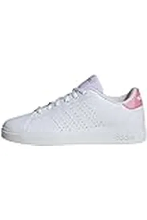 adidas Unisex barn Advantage Base 2.0 skor junior icke-fotboll låg, Ftwr vit Bliss rosa kärna svart, 40 EU
