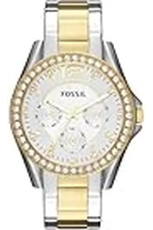 Fossil Riley Damklocka, kronografverk med armband i rostfritt stål eller läder