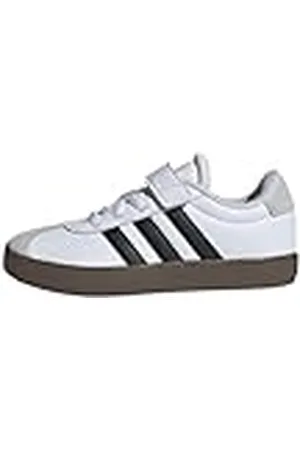 adidas Unisex – Barn VL COURT 3.0 HOOK AND LOOP SHOES KIDS, Cloud White/Core Black/Grey One, 28 1/2 EU