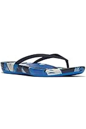 FitFlop Kvinnors iQUSHION FLOWERZ ergonomiska FLIP-Flops, blå, 3 UK, , 36 EU