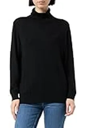 Armani Exchange Damtröja, merinoull, turtleneck med skript logotyp, tröja, , XS