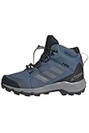 adidas Unisex – Barn Terrex Mid GORE-TEX Hiking Shoes Kids, Wonder Steel/Grey Three/Semi Impact Orange, 32 EU