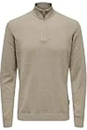 Only & Sons Onsloui Reg 12 Mel halv dragkedja stickad Noos, , XS