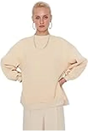 Trendyol Dam TWOAW23SW00195 tröja, beige, M, , M