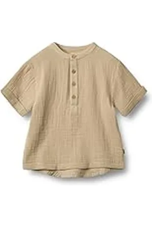 WHEAT Unisex barn pojkar S/S Svend GOTS certifierad skjorta, , 104