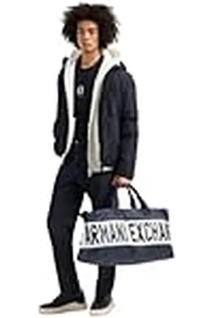 Armani Exchange Icon Project, broderad logotyp, långärmad t-shirt, , XXL