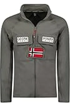 Geographical Norway Tantouna herr fz fin fleece varm dragkedja för män - höst vinter vår varma herrjacka - lång ärm mjuk päls komfort utomhus (grå), , L