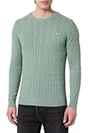 GANT COTTON CABLE C-NECK, , M