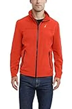 Nautica Herr lätt stretch atletisk utomhus full dragkedja vindjacka bomber golfjacka, , XXL