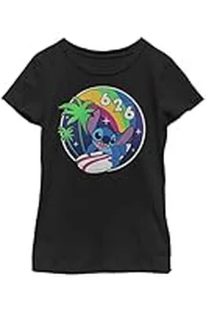 Disney Flicka Lilo & stitch-retro regnbåge kortärmad t-shirt, , XL