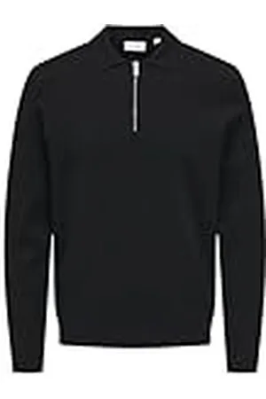 Only & Sons Onscooper för män Reg Ls 12 halv zip polo Noos, , XS