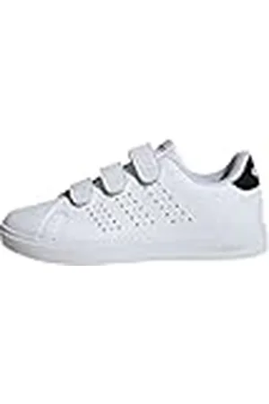 adidas Unisex Advantage Base 2.0 skor barn, Moln vitt moln vit kärna svart, 49 1/3 EU