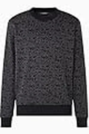 Emporio Armani Man Jacquard Logo Hoodie Sweatshirt Blå L, , L