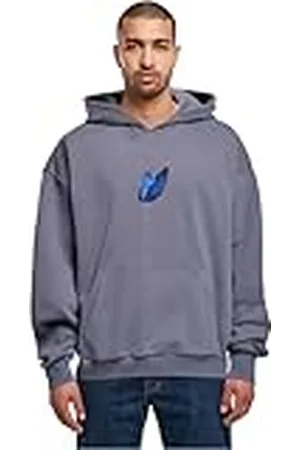 Mister Tee Unisex huvtröja Le Papillon Heavy oversize hoodie vintageblå L, , L
