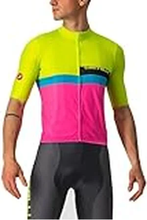 Castelli 4522017-383 A BLOCCO Jersey sweatshirt herr elektrisk kalk/svart-blå magner XS, , XS