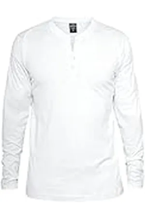 Urban classics Basic Henley L/S Tee för män, långärmad tröja, finns i många olika färger, storlekar XS till XXL, , XL