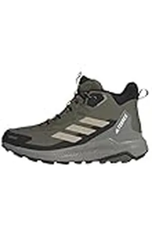 adidas För Män TERREX Anylander Mid RAIN.RDY Hiking Shoes, Olive Strata/Wonder Beige/Core Black, 46 EU