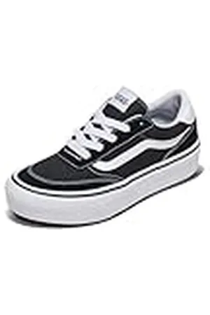 Vans Kvinnors Brooklyn LS Platform sneakers, mocka/kanvas svart/vit, 5 UK, , 38 EU