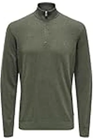Only & Sons Onsloui Reg 12 Mel halv dragkedja stickad Noos, , XS