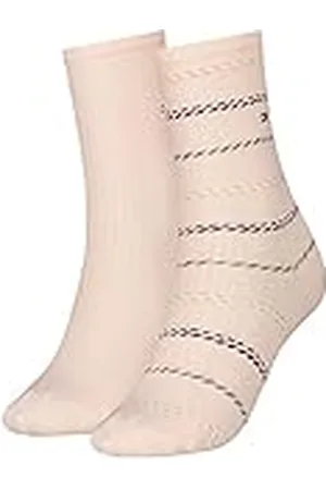 Tommy Hilfiger Dam Tommy Stripe Rib Sock Classic Socka, , 35-38 EU