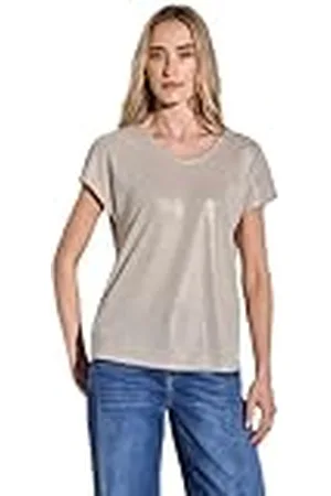 Street one SOL_belagd v-hals skjorta Moonstone sand 36, , 36