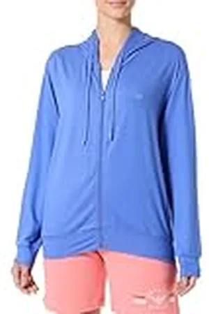 Emporio Armani Kvinna viskos fleece huvtröja dragkedja sweatshirt violett S, , S