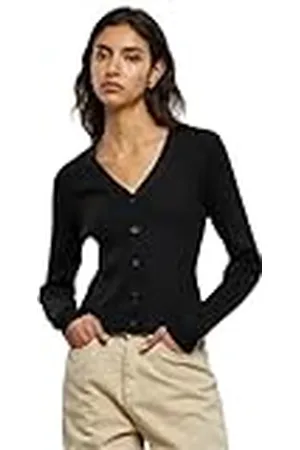 Urban classics Dam dam kort ribbstickad kofta tröja, , XL